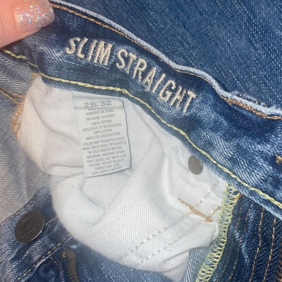 American eagle slim straight 28/32 blue jeans - Picture 3 of 3